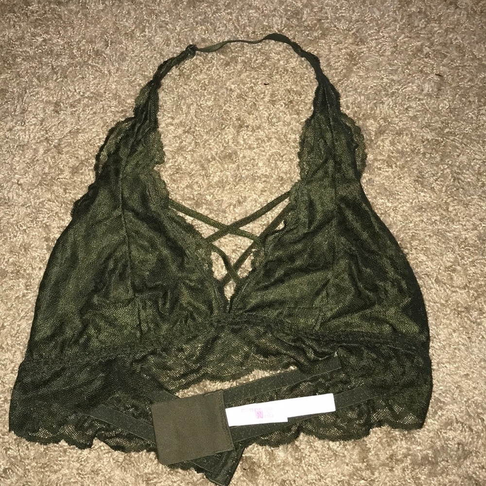 Pink Victoria’s Secret halter bralet